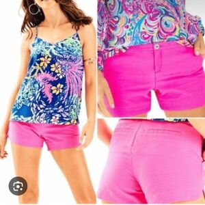Lilly Pulitzer Neon Pink Adie Shorts Sz 2